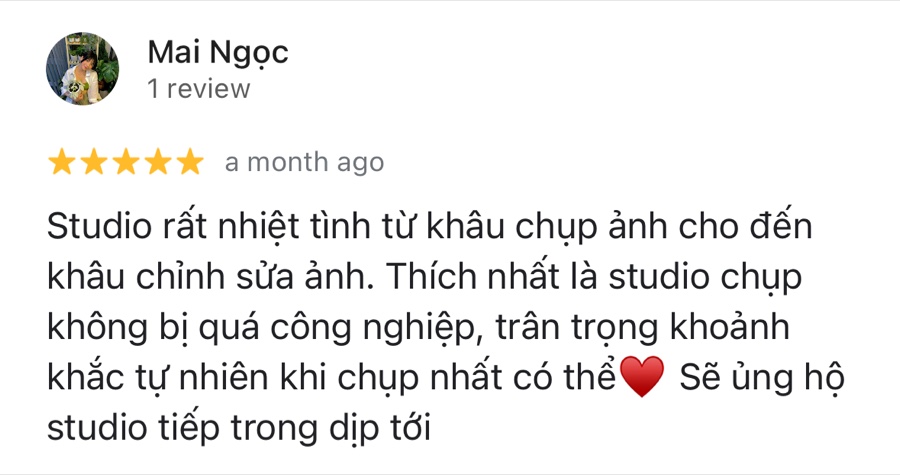 Feedback khach hang Will House Studio